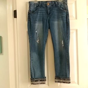💙Democracy Flex-ellent embellished hem Jeans